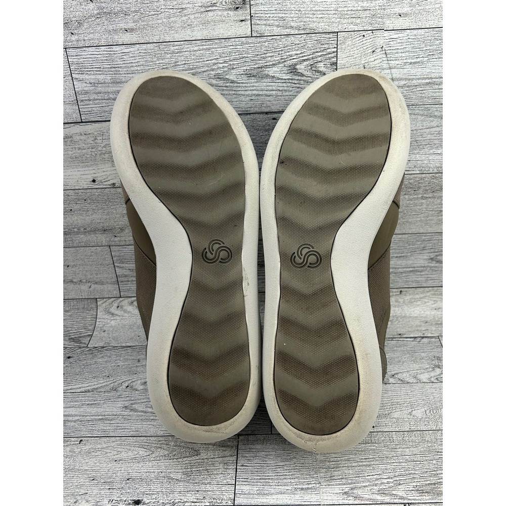 Clarks Cloudsteppers Women Sneakers Taupe Leather Lace Up Casual Comfort Sz 7.5M - Picture 14 of 14